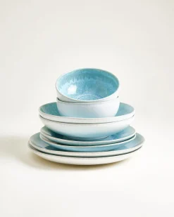 Alcachofra Geschirr-Set grünblau 8-teilig
