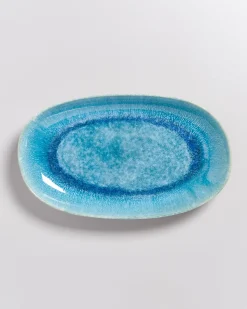 Alcachofra Servierplatte L grünblau