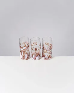 Alegria Glas klein bernstein rosa 6er-Set
