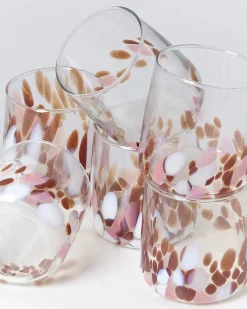 Alegria Glas klein bernstein rosa 6er-Set