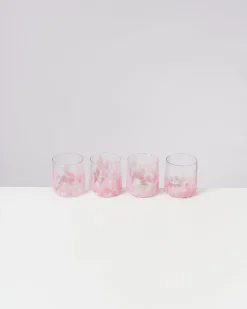 Alegria Glas klein rosa 4er-Set