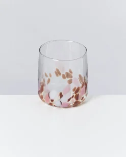 Alegria - Glass small big drops amber pink