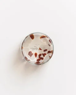 Alegria - Set of 6 glass small big drops amber sand