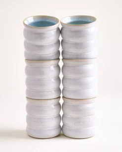Areia - Large cup Bubble azure Set of 6