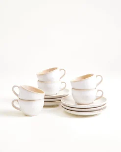Areia 6-Piece Set Espresso Cup & Espresso Saucer classic sand
