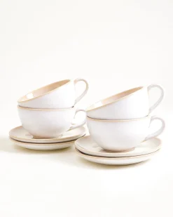 Areia 4-Piece Set Teacup & Large Saucer classic sand