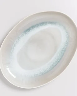 Areia Servierplatte XL oval grau