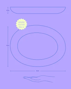 Areia Servierplatte XL oval sand