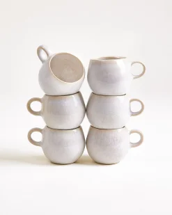 Areia - Set of 6 Espressomugs white