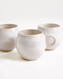 Areia - Set of 4 Mugs small white