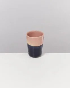 Bica Espressobecher rosa sand dunkelblau 4er-Set
