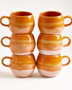 Bica - Large mug orange Set of 6