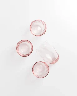 Calma Glas groß swirl rosé 4er-Set