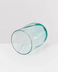 Calma set of 4 glass large swirl green