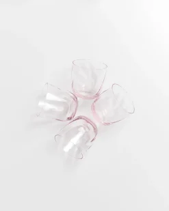 Calma - Set of 4 glass small swirl rosé