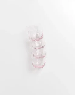 Calma - Set of 4 glass small swirl rosé