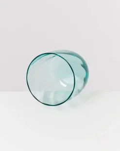 Calma - Set of 4 glass small swirl green