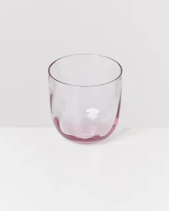 Calma - Set of 4 glass small swirl purple