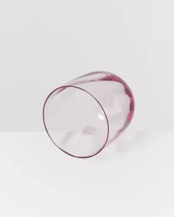 Calma - Set of 4 glass small swirl purple