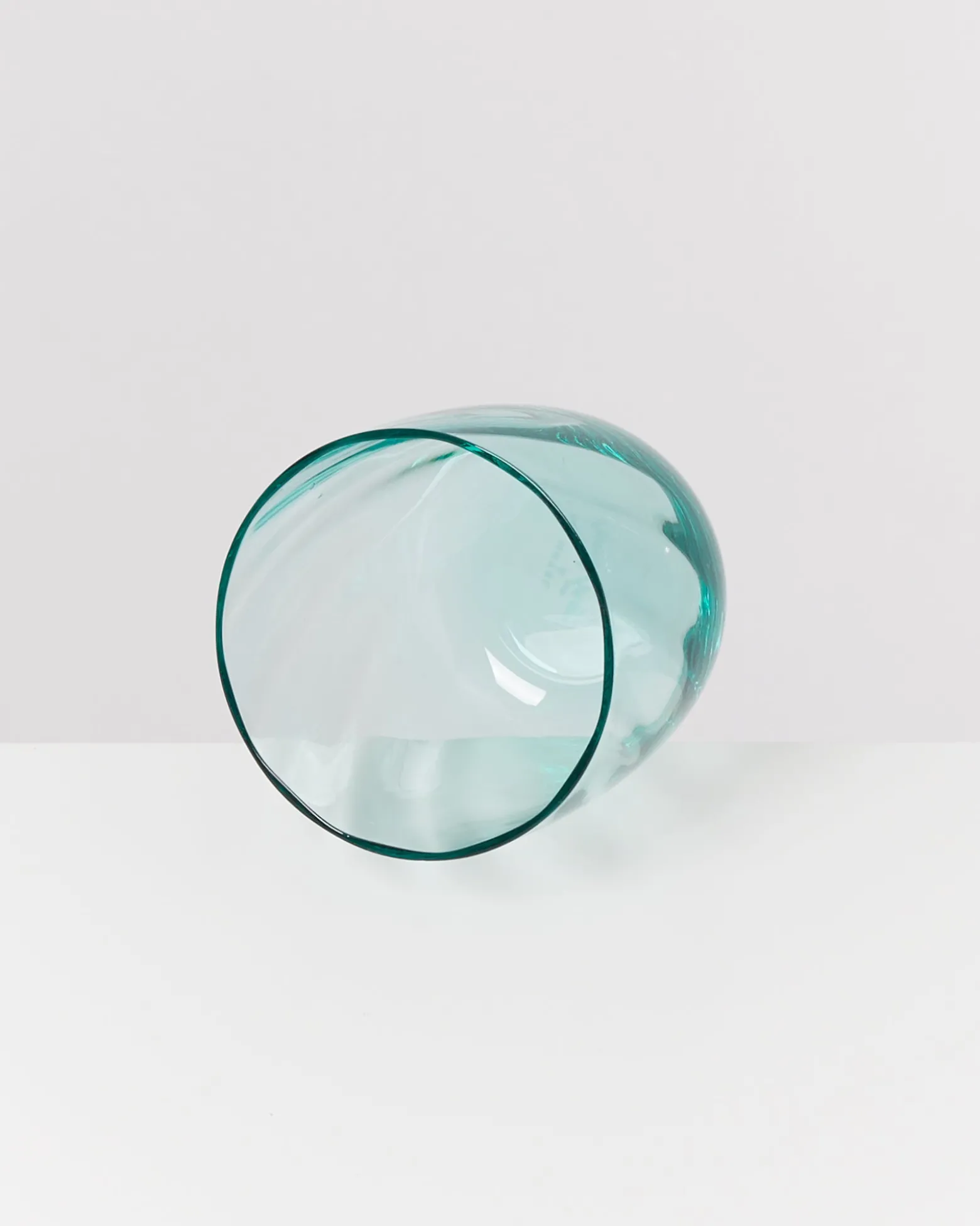 Calma - Set of 6 small glass swirl green