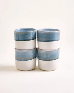 Coimbra Becher groß graublau 4er-Set