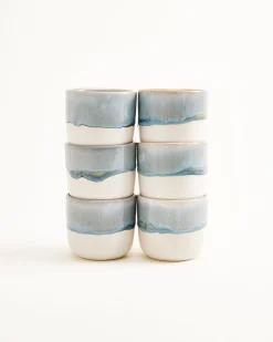 Coimbra Becher klein graublau 6er-Set