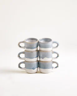 Coimbra Espressotasse graublau 6er-Set