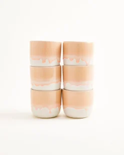 Coimbra - Set of 6 cups small apricot
