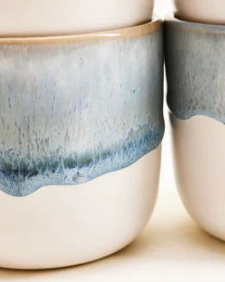Coimbra - Set of 4 cups small greyblue