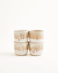 Coimbra - Set of 4 cups small sand