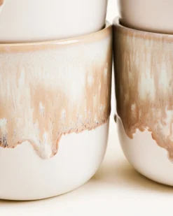 Coimbra - Set of 4 cups small sand