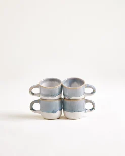 Coimbra - Set of 4 Espressomugs greyblue