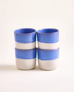 Coimbra - Set of 4 large Cups cornflower
