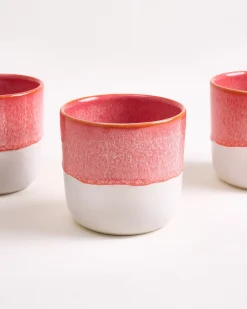 Coimbra - Set of 6 large Cups pink cream