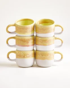 Coimbra - Set of 6 mugs small yellow
