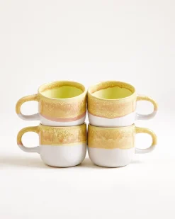 Coimbra - Set of 4 mugs small yellow