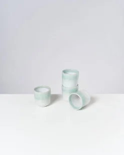 Copa Alto Becher klein mint weiß 4er-Set