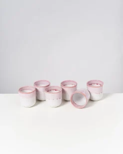 Copa Alto Becher klein rosa weiß 6er-Set