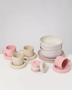 Geschirr-Set Morning Blush rosa sand 16-teilig