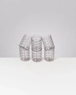 Joia Glas groß bubble grau 6er-Set