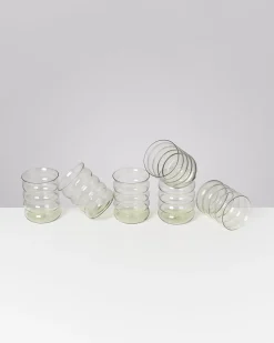 Joia Glas groß bubble smaragd 6er-Set