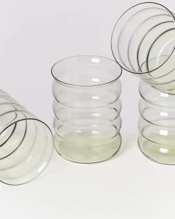 Joia Glas groß bubble smaragd 4er-Set
