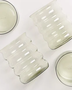 Joia Glas groß bubble smaragd 4er-Set