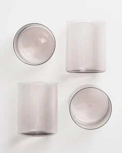 Joia Glas groß grau 4er-Set