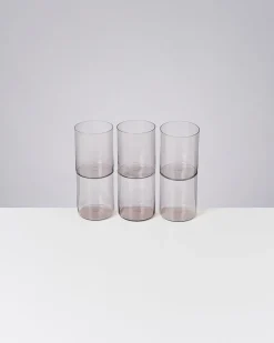 Joia Glas groß grau 6er-Set