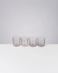 Joia Glas klein bubble grau 4er-Set