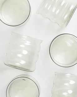 Joia Glas klein bubble smaragd 6er-Set
