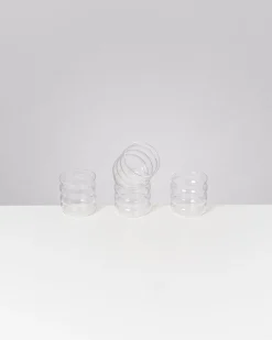 Joia Glas klein bubble transparent 4er-Set