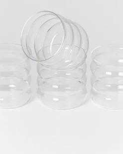 Joia Glas klein bubble transparent 4er-Set