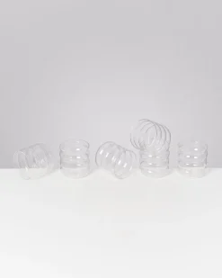 Joia Glas klein bubble transparent 6er-Set